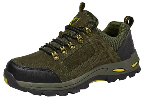 Vandringsskor för män, breda fötter, vandringsskor, halkfria promenadskor, mjuk sula, arbetsskor, bekväma utomhusskor, ventilerande sneakers med skosnören, promenadskor