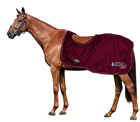 Horses, Coprireni Horses Waterproof Warm, Impermeabile, Morbido, Comodo e Caldo, Resistente, Bordeaux 128 cm