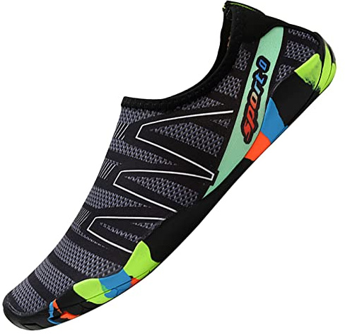 Tolaler Wasserschuhe Damen und Herren, Verdickte, rutschfeste, Schnell Trocknende, Robuste und Langlebige Strandschuhe/Reisen/Strand/Schwimmen