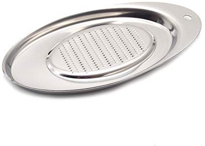 NOYOTA scoop, cat litter scoops,shovel,Stainless Steel Grater Spoon Ginger Garlic Crusher Spoon Tray Mini Ginger Grater Lemon Zester Cheese Grinding Tool Oval (Size : Oval)