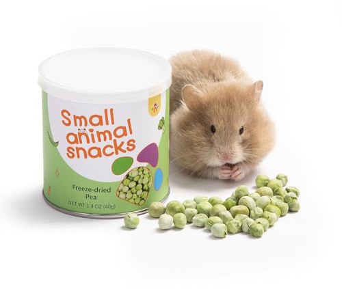 Niteangel hamster mellanmål och godisleksaker, naturligt godis för syriska dvärgar, robotar, racermöss, degus eller andra husdjur (frystorkade ärtor, 40 g)