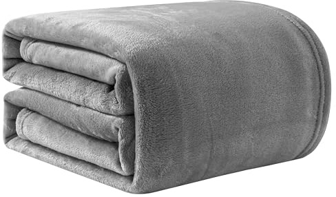 Good Nite Microfibra Mantas para Sofa, Manta Polar Sofa Extra Suave, Manta de Franela Cálida y Suave para Sofá Grande, Manta Cama, Colcha (Gris, 230 x 270 cm)