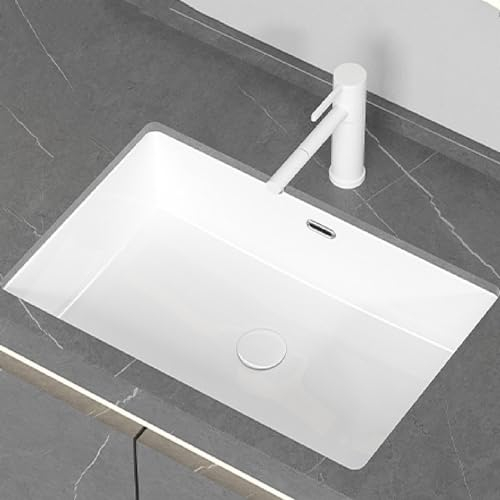 HPTHLY Bathroom Vessel Sink Modern Simple Washbasin Undercounter Wash Basin Easy To Install Scratch Resistant Sink For Small Apartment Home Hotel Restaurant RV Kitchen Powder Rooms