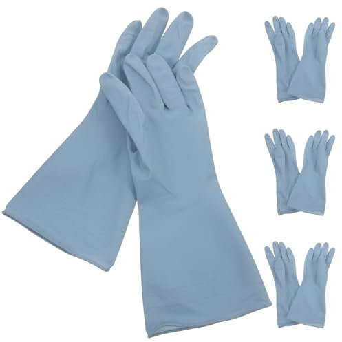 CHILDWEET Spülhandschuhe - 4 Paar Größe L Wiederverwendbare Geschirrreinigungshandschuhe Küchenhandschuhe