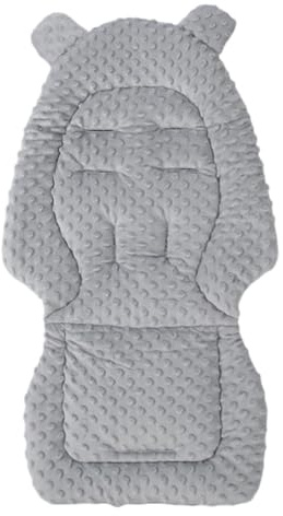 Cuscino Reversibile per Passeggino, Inserto per Passeggino, Supporto per Bambino, Cuscino Riduttore in Cotone, Copriseduta Passegginos, per Supporto Testa, Schiena e Spalle(Grigio)
