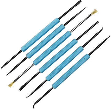 Gadpiparty 6stücke Teiliges Löthilfe-werkzeug Schweißhilfe Löthilfe-hilfswerkzeug Pcb-reinigungsset Reparaturwerkzeug Montagehilfe Präzisionswerkzeug Für Leiterplatten Schweißen Reinigen Halt