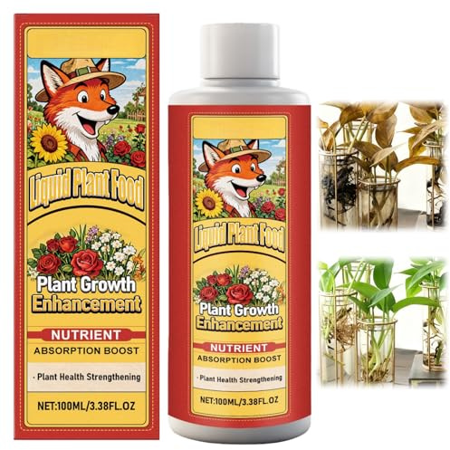 Liquid Plant Food Concentrate,All-Purpose Natural Houseplant Fertiliser & Booster for Lush Flowers & Tasty Vegetables,Ideal for Indoor,Outdoor,Potted & Hydroponic,Nutrient-Rich Plant Food,100ml