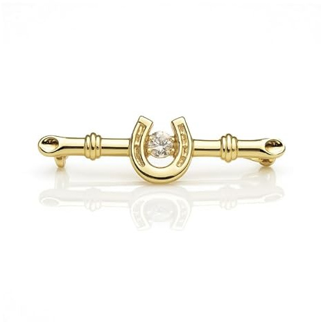 Equetech Horseshoe Deluxe Tie/Stock Pin - One size - Gold