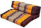 livasia Meditationskissen faltbar klappbar - 72x50x12cm - Zafukissen Zabuton für Yoga und Meditation, Meditationssitz mit Kapok, Sitzkissen Schneidersitz zum Klappen, handgefertigt (Orange)