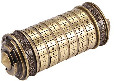Powstro Da Vinci Code Puzzle Cylinder Lock Box, Lover Lock for Christmas Birthday Valentines Day Creative Romantic Gifts Mothers Father's Day Gift
