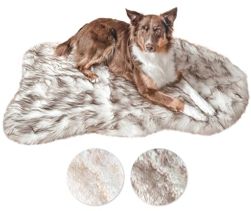 Wahre Tierliebe® Hundebett Relax - Das Original mit echter Matratze - waschbar, Hundekissen, Hundekorb, Flauschiges Hundebett für große, mittelgroße & kleine Hunde