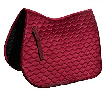 Rhinegold Tapis de Selle en Velours Hexagonal GP - Pony-Bordeaux