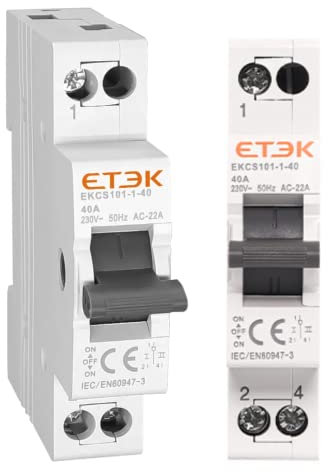 Interruptor de Transferencia Manual MTS Tipo AC 40A - Conmutador Automático Magnetotérmico con Disyuntor EKCS101
