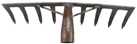 Sosoport 1 Pc Rastrillo Spading Cavando Tenedor Cultivador Mano Tiller Frontera De La Horquilla Timón Herramienta Flor Cavando Tenedor Jardín Cavando Tenedor Abraza La Acero Hoz