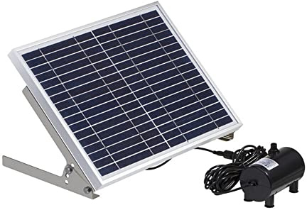 Set di pompa solare per ruscelli 10 W, 1000 l/h, pompa solare per cascata, giardino, stagno, fontana, DC 6 – 24 V, portata massima: 1000 l/h, altezza massima: oltre 2,5 m, per bagni di uccelli,
