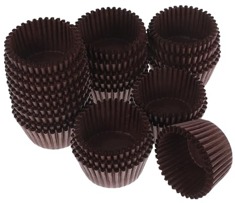 TOYANDONA 500 Mini Cupcakes Moldes Papel de Papel Resistentes Grasa para Hornear Capacillos para Cupcakes Ideales en Fiestas Navideñas y Uso Diario en Casa