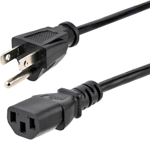 StarTech 6ft Computer Power Cord, 10A 125V, 18AWG, Black (PXT101)