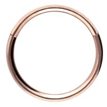 PIERCINGLINE anillo de acero quirúrgico clicker - piercing en color: color oro rosa - talla: 0,8 mm Grosor | 10 mm Diámetro interior