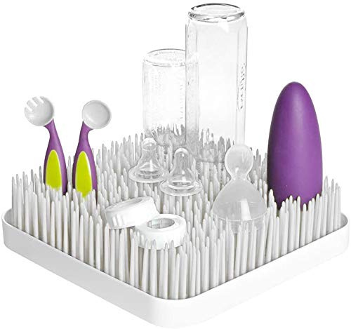 Morkka Large Anti-Bacterial Bottle Drying Rack White | Keeps cups & feeding accessories tidy on countertop. Open layout for easy grab. Compact for daily routines