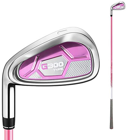 Damen-Golf-Einzelschläger, Linkshänder-Golfeisen, Schaft aus Edelstahl/Graphit, Design mit niedrigem Schwerpunkt, breite Schlagfläche, für Anfänger