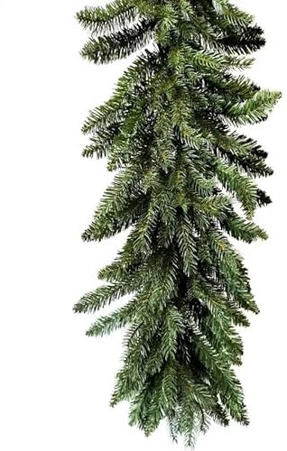 BOP Festone Natalizio Urano da 270 cm, in PVC e PE Real Touch, Molto Folto e Realistico | Boa Natalizio Verde, Decorazione di Natale per Porta, Scala, Camino, Tavolo, Base per Ghirlanda