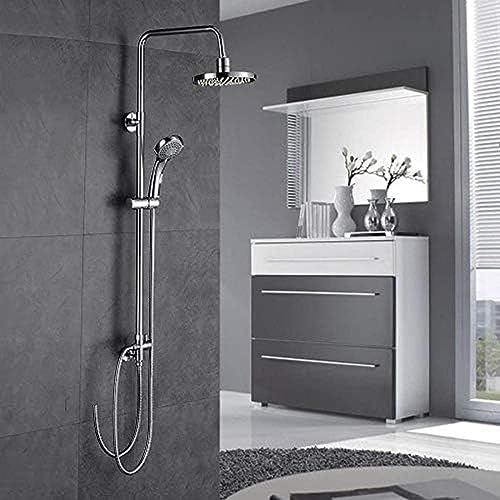 Schwenkbare Duschsäule, Duschset mit Handbrause und Regenduschkopf, Duschsystem