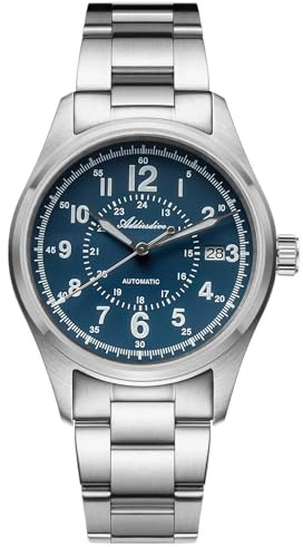 ADDIESDIVE Montre Automatique pour Homme, Verre Saphir, Mouvement NH35A, étanche 200 M, lumière BGW9, Cadran Mat Field Watch, 2074 Bleu