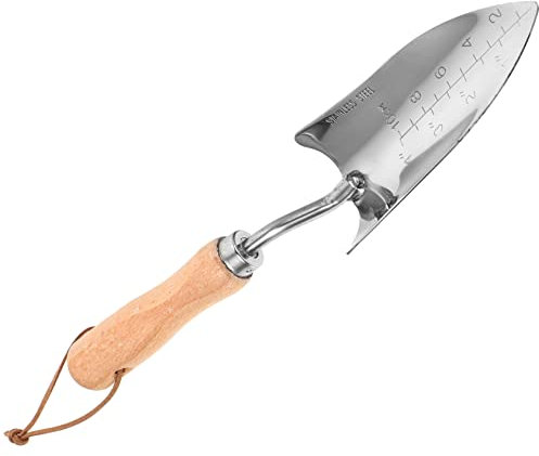 BEBEMOKO Shovel De Jardin Acier Inoxydable avec Poignée Ergonomique Outil De Plantation pour Jardinage Et Activités Extérieures Parfait pour Creuser Et Déterrer
