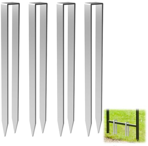 Anclajes de suelo para arco de rosas, 4 unidades, fijación para arco de rosas, anclaje de tierra en forma de U, anclaje de suelo para arco de rosas, anclaje de tierra de acero inoxidable, fijación de