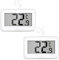Kasoud Fridge Thermometer, 2PCS Freezer Thermometer, LcdThermometer with Hanging Hook and Retractable Stand, Digital FridgeThermometer with Max/Min Record Function for Restaurants, Bars, Cafes