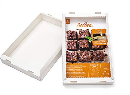 Decora 0320188 Teglie in Carta Bianca, Forno, cm 38 x 24 x h 5, 3 unità