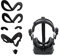AMVR Facial Interface Bracket & PU Leder Foam Face Cover Pad Replacement & Leak Nose Pad & Protective Lens Cover Comfort Set, für Valve Index VR Headset