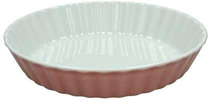 Tognana Pirofila per Crostata - Quiche, in Porcellana da Forno cm 26 x 5 pl-Cook Charme Made in Italy Qualità Extra (Rosa Cipria)