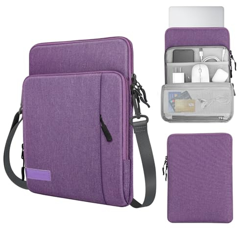 MoKo Custodia Compatibile con Dispositivi da 13,3-14 MacBook Air 13 M3 M2 2024-2018, MacBook PRO 14 M3 M2 2024-2021, Tab S8+ 12.4,Surface PRO 8, Viola