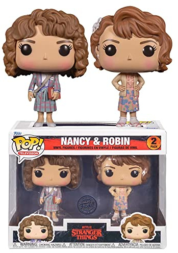 Funko POP! Stranger Things – Nancy and Robin Lot de 2 figurines exclusives en vinyle