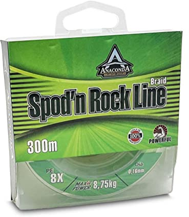 Saenger Unisex – Erwachsene Anaconda AC Spod´n Rock Line FL. Green 300m 0,16mm/8,75kg