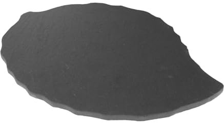 Amosfun Plato De Hoja De Roca Natural Plato Para Servir Carne y Postres Seguro y Sin Olores