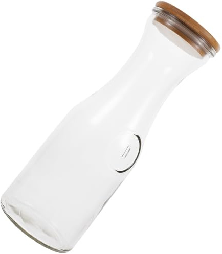 Toyvian Bouteille Verre Transparente pour Jus Lait et Yaourt Réutilisable et Sécurisée Petite Gourde Pratique pour Boissons Fraîches