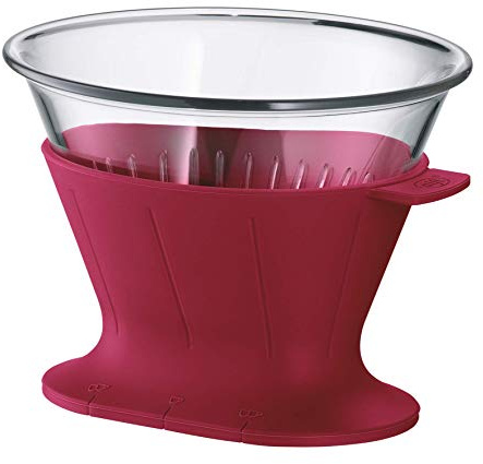 alfi Kaffeefilter Tritan Größe 4, Handfilter Kaffee für Thermoskanne oder Tasse rot, 0095.278.002 wiederverwendbare Kaffeefilter, Kaffee direkt in die Isolierkanne oder Kaffeetasse filtern