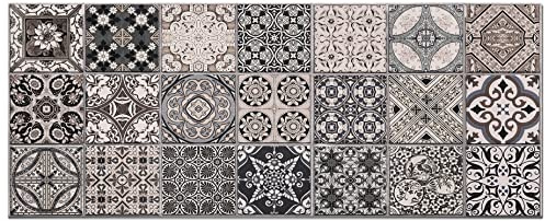 Panorama Spritzschutz Graues Hydraulisches 60x300 cm - Küchenrückwand Platte - Küchenwand - Küche Selbstklebend