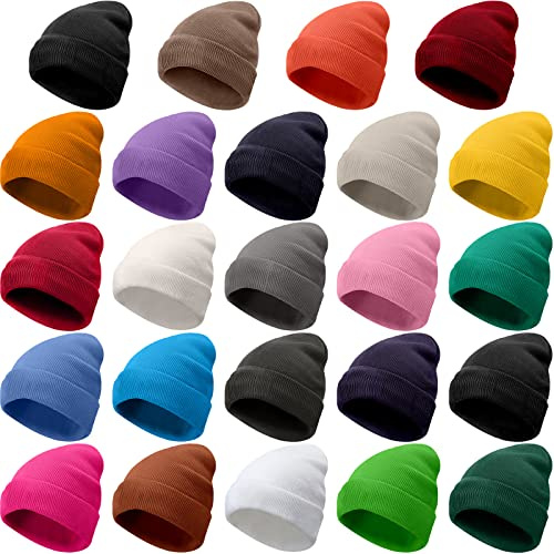 JaGely 24 Pcs Knit Beanie Warm Winter Hat,Multicolor