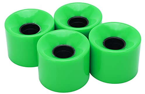 Zunate Rollen, 60mm Longboard Rollen 4pcs Street Skateboards Tricks Rollen für Longboard und Cruiser Board (Grün)