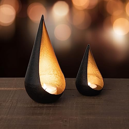 Teelichthalter Gold Metall Schwarz Orientalische Windlichter Kerzenhalter Windlicht Wohnzimmer Deko Gold Lichtschale Teelicht Schwarz Gold