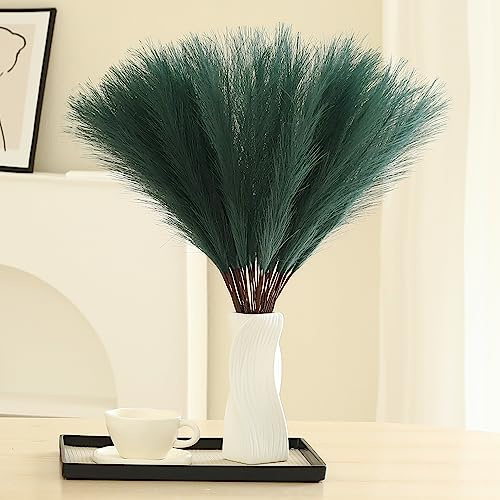 Wertuirk 30 decorazioni in erba di pampa sintetica, lunghezza 61 cm, piccole pompe artificiali per matrimoni, centrotavola e decorazioni per la casa Boho (verde)