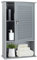 COSTWAY Hängeschrank Bad, Badezimmerschrank mit verstellbarem Einlegeboden, Wandschrank 42 x 16,5 x 70cm, Badschrank hängend, Schrank für Badezimmer, Küche (grau)