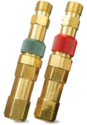 Regulator to Hose Quick Connect Fittings Set with Check Valves for Torch Welding, Brass Torch to Hose Set Replace QDB30 312-QDB30