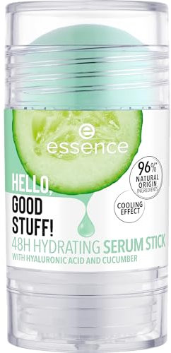 essence HELLO, GOOD STUFF! 48H HYDRATING SERUM STICK, Gesichtsserum, Transparent, feuchtigkeitsspendend, kühlend, erfrischend, vegan, ölfrei, ohne Parabene, ohne Mikroplastikpartikel, 1er Pack (30g)
