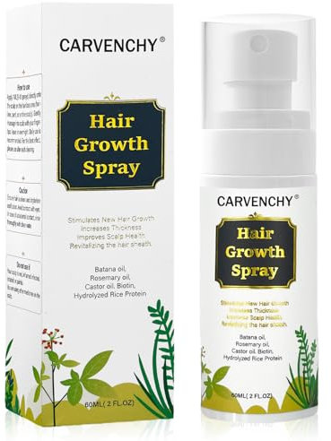 Sérum para el Crecimiento del Cabello para Mujeres Spray natural con aceite de Batana, ricino, romero, agua de arroz y biotina. Aumenta la densidad y cuida el cuero cabelludo (60 ml).