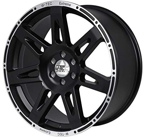 1 x aluminiumfälg W-TEC EXTREME 8,5 x 20 tum ET+40 med TÜV delrapport fälg svart-silver (2019–2022)
