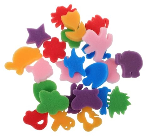 Juego de Sellos para Pintar con Esponja Animal 48 Piezas